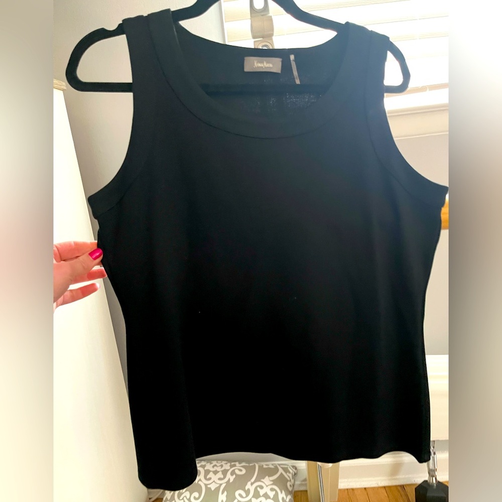 Neiman Marcus Black Sleeveless Top